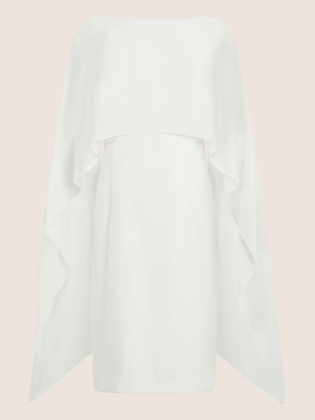 APART Etui-Kleid mit fließendem Chiffon-Cape | creme