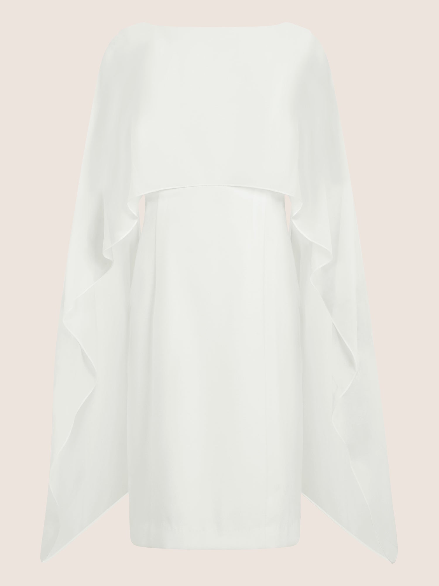 APART Etui-Kleid mit fließendem Chiffon-Cape | creme