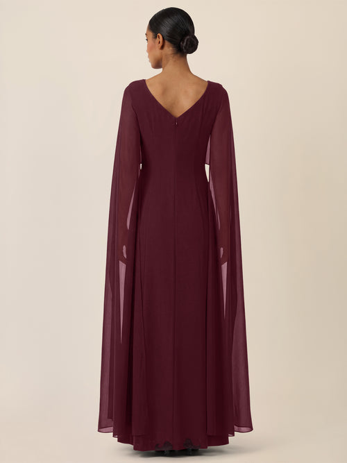 APART Elegantes Kleid mit Cape | weinrot image 1