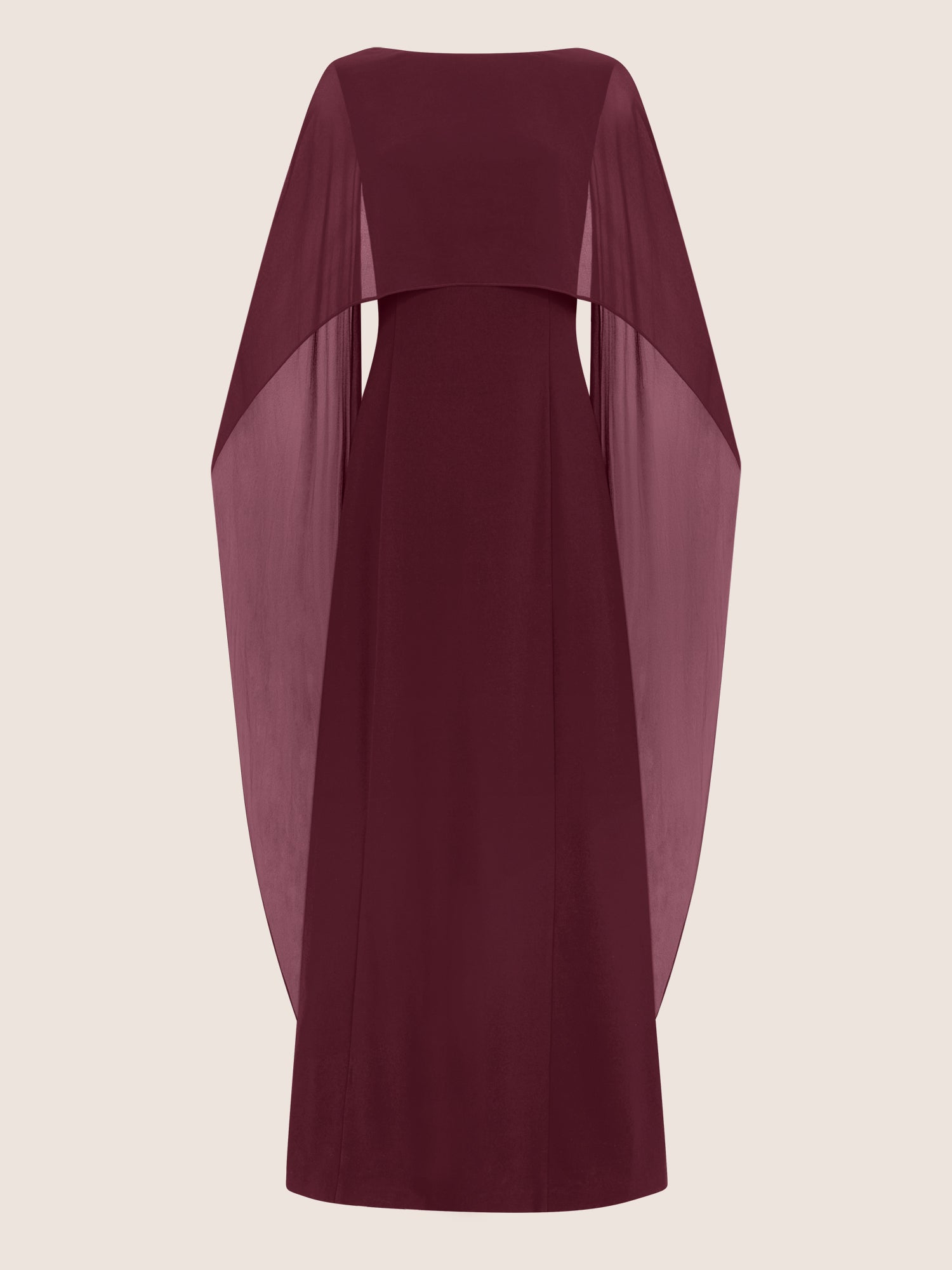 APART Elegantes Kleid mit Cape | weinrot