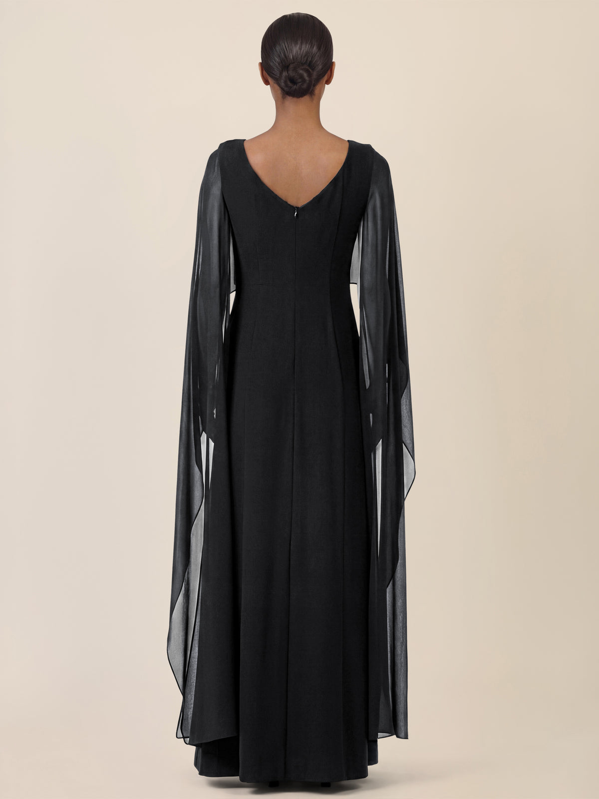 APART Elegantes Kleid mit Cape | schwarz