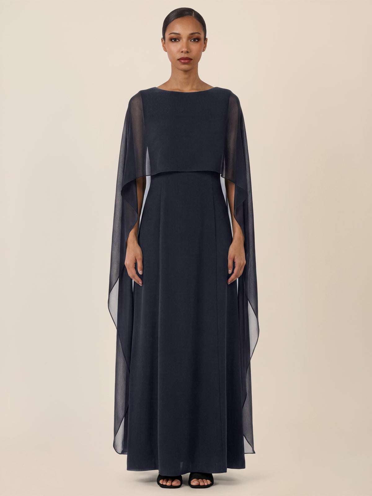 APART Elegantes Kleid mit Cape | nachtblau