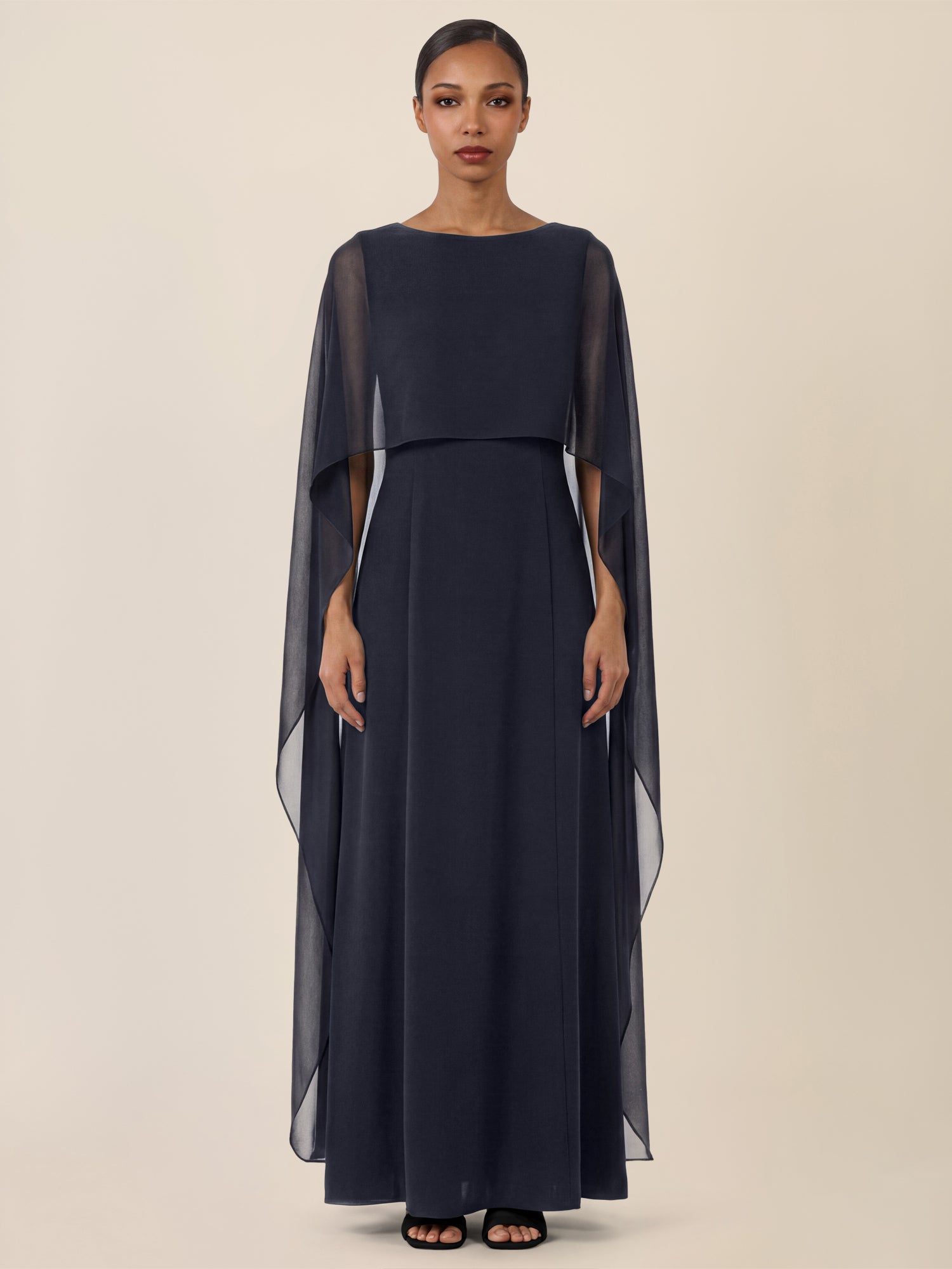 APART Elegantes Kleid mit Cape | nachtblau