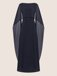 APART Elegantes Kleid mit Cape | nachtblau