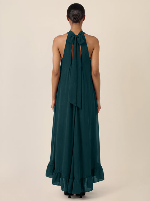 APART Elegantes Chiffonkleid mit Volantsaum | emerald image 1