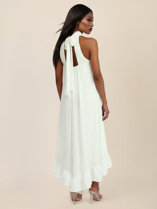 APART Elegantes Chiffonkleid mit Volantsaum | creme image 1