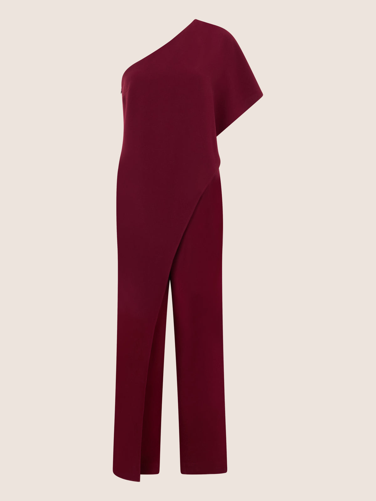 APART Eleganter One-Shoulder-Jumpsuit | weinrot
