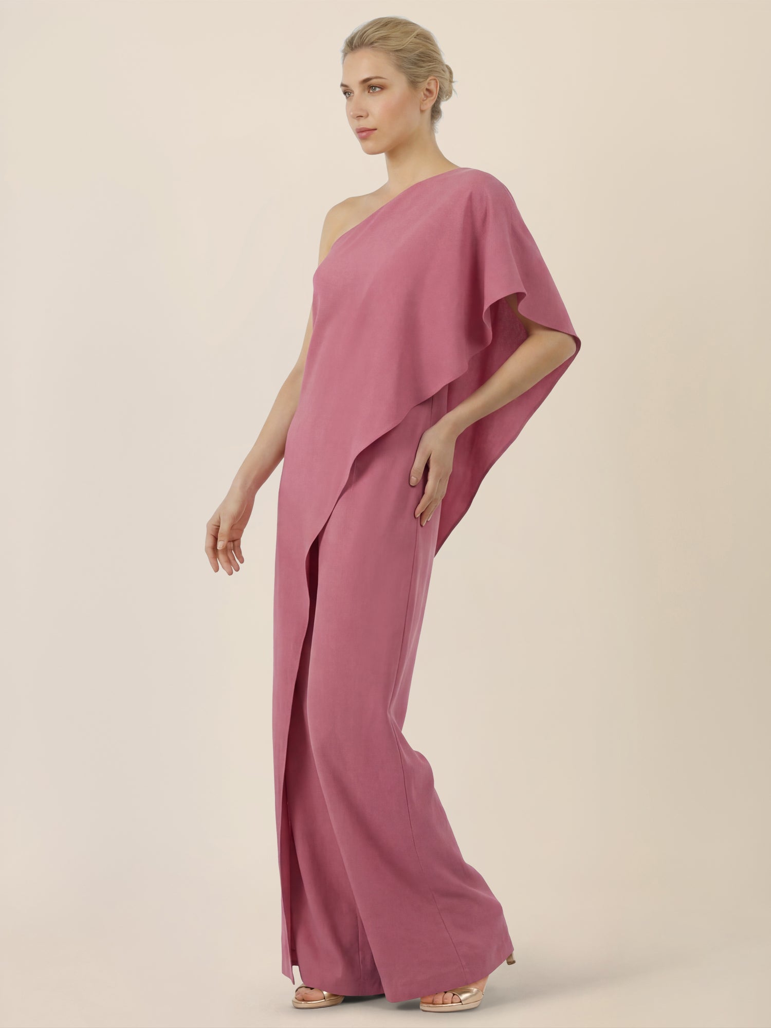 APART Eleganter One-Shoulder-Jumpsuit | rosé