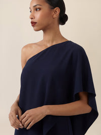 APART Eleganter One-Shoulder-Jumpsuit | nachtblau