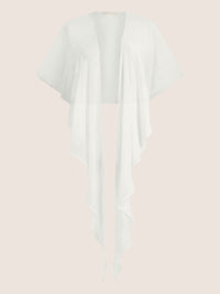 APART Luftiges Chiffon-Stola mit Zipfelsaum | creme