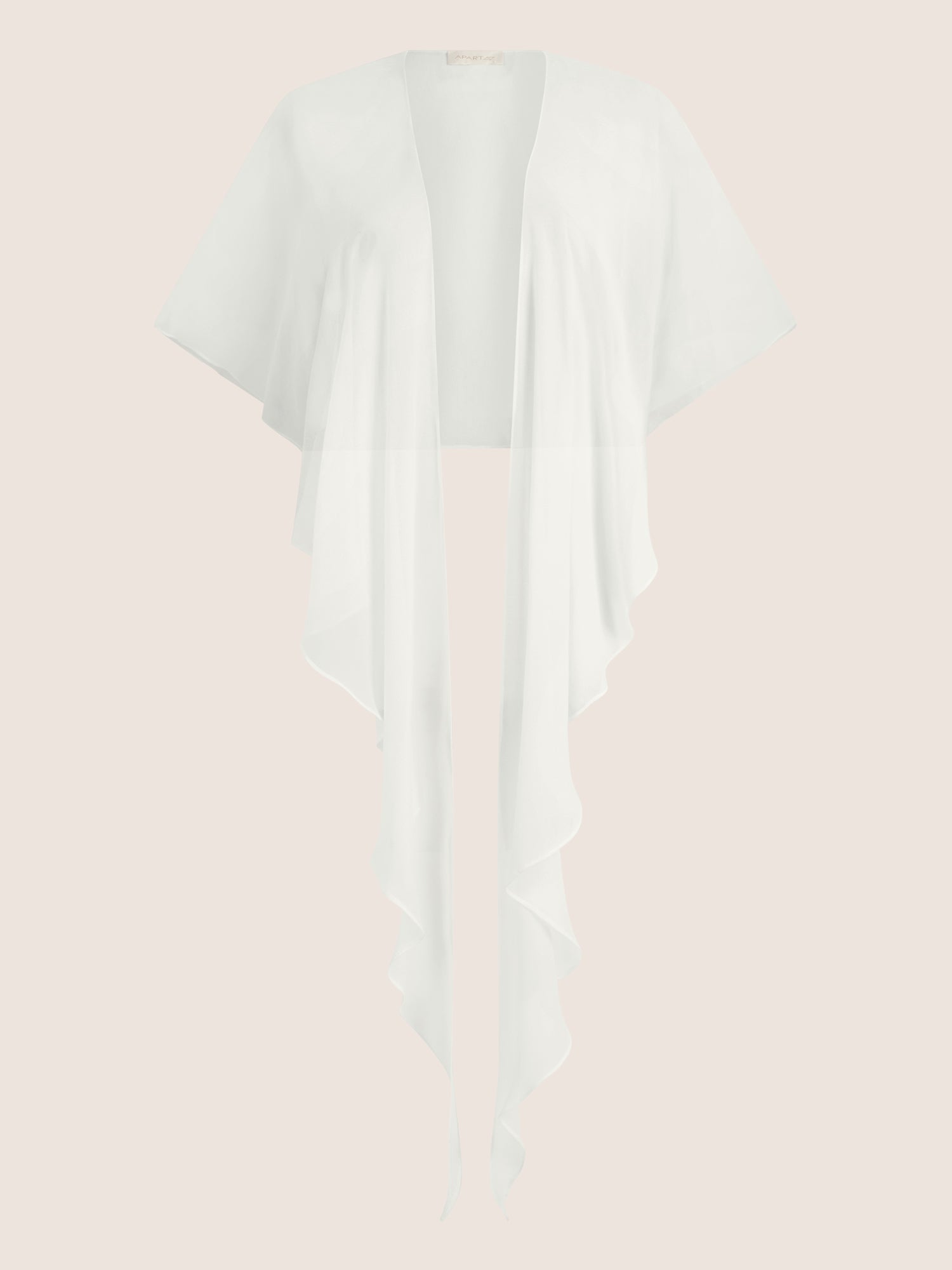 APART Luftiges Chiffon-Stola mit Zipfelsaum | creme
