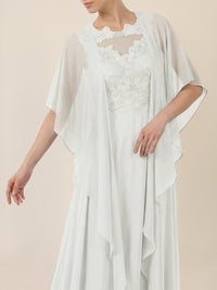 APART Luftiges Chiffon-Stola mit Zipfelsaum | creme