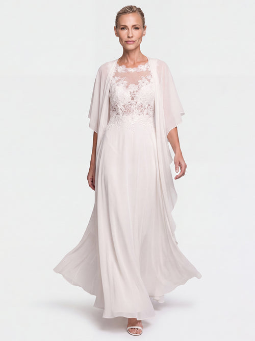 APART Luftiges Chiffon-Stola mit Zipfelsaum | creme image 1