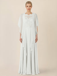 APART Luftiges Chiffon-Stola mit Zipfelsaum | creme