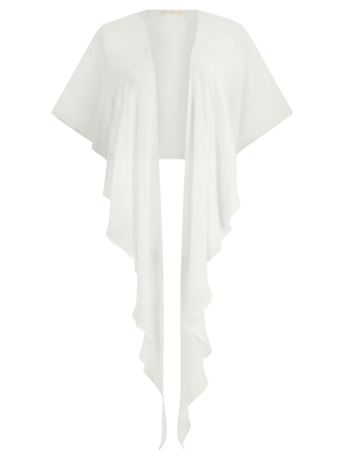 APART Luftiges Chiffon-Stola mit Zipfelsaum | creme
