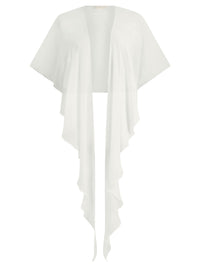 APART Luftiges Chiffon-Stola mit Zipfelsaum | creme