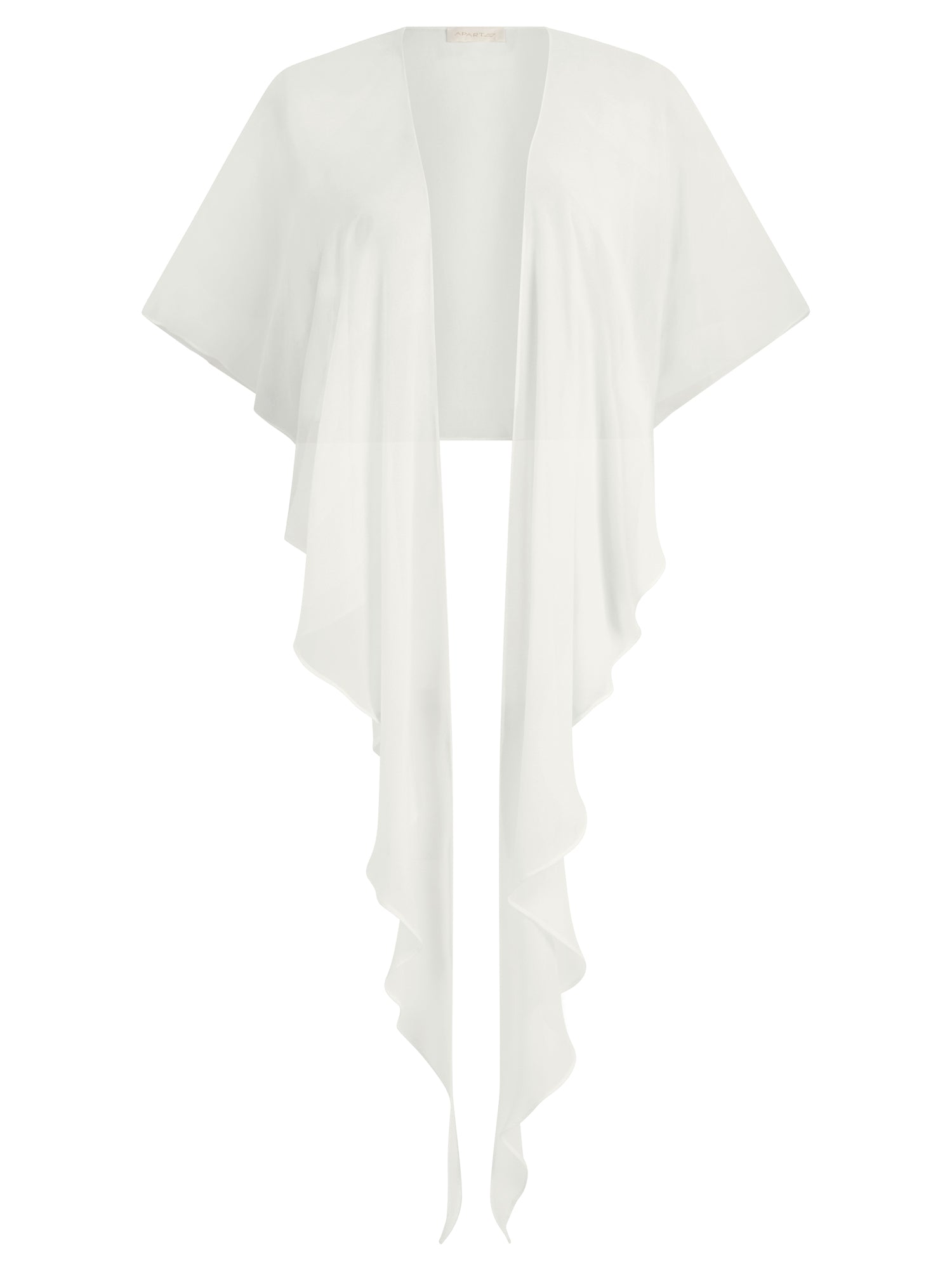APART Luftiges Chiffon-Stola mit Zipfelsaum | creme