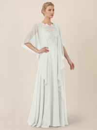 APART Luftiges Chiffon-Stola mit Zipfelsaum | creme