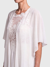 APART Luftiges Chiffon-Stola mit Zipfelsaum | creme