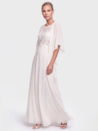 APART Luftiges Chiffon-Stola mit Zipfelsaum | creme