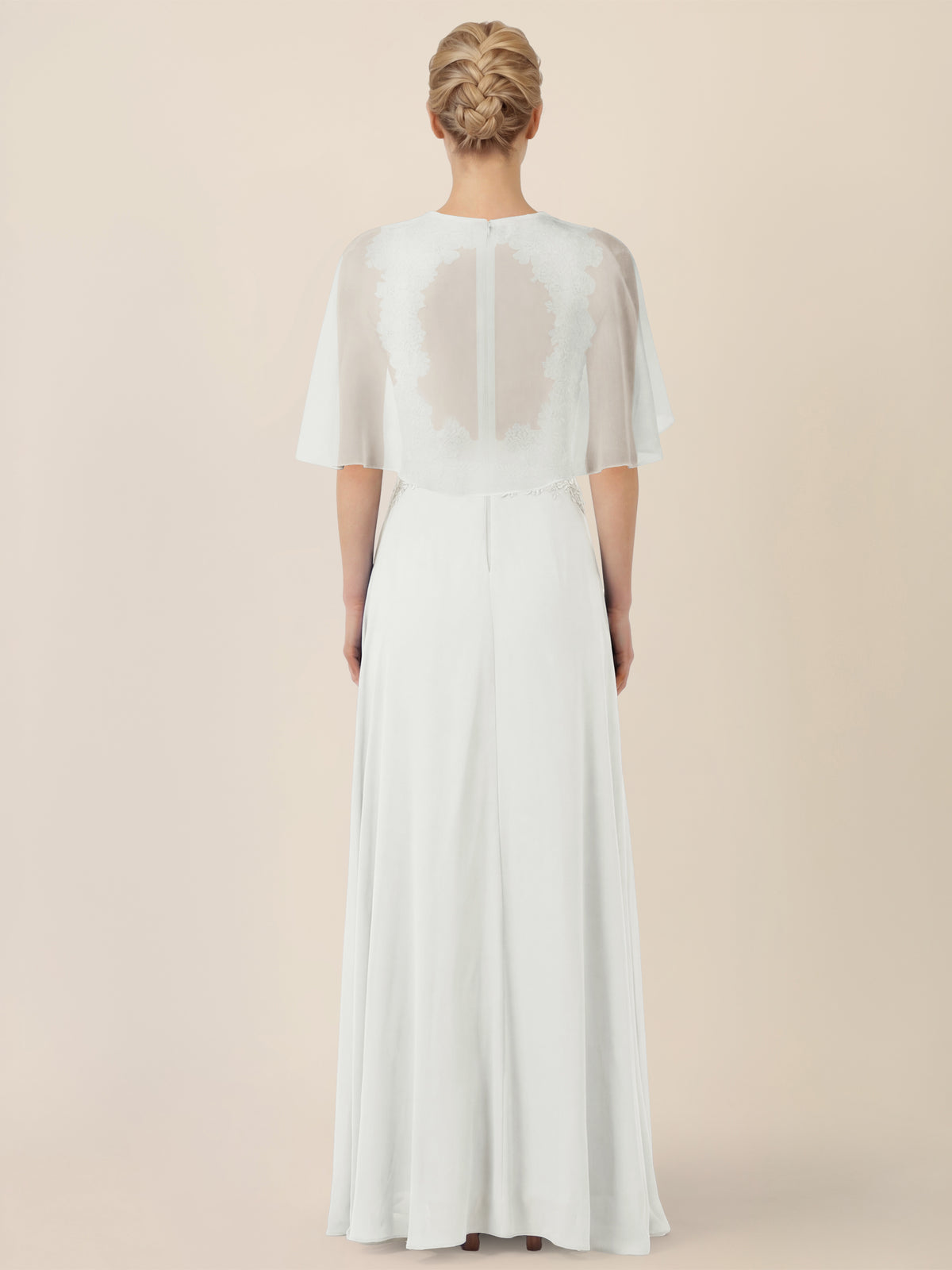 APART Luftiges Chiffon-Stola mit Zipfelsaum | creme