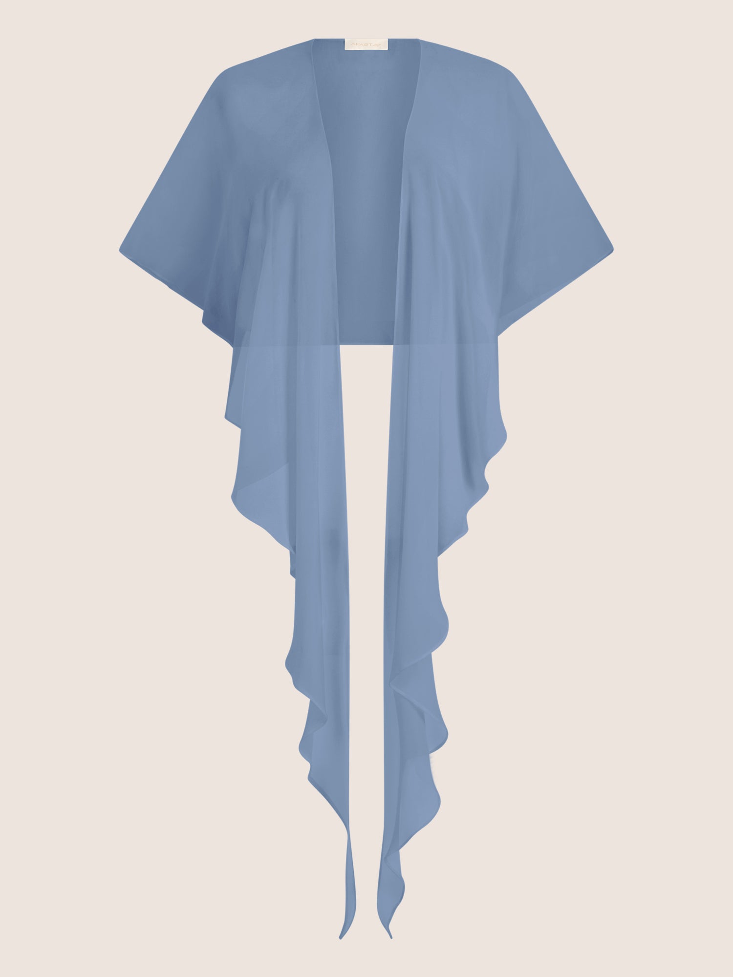 APART Luftiges Chiffon-Stola mit Zipfelsaum | rauchblau