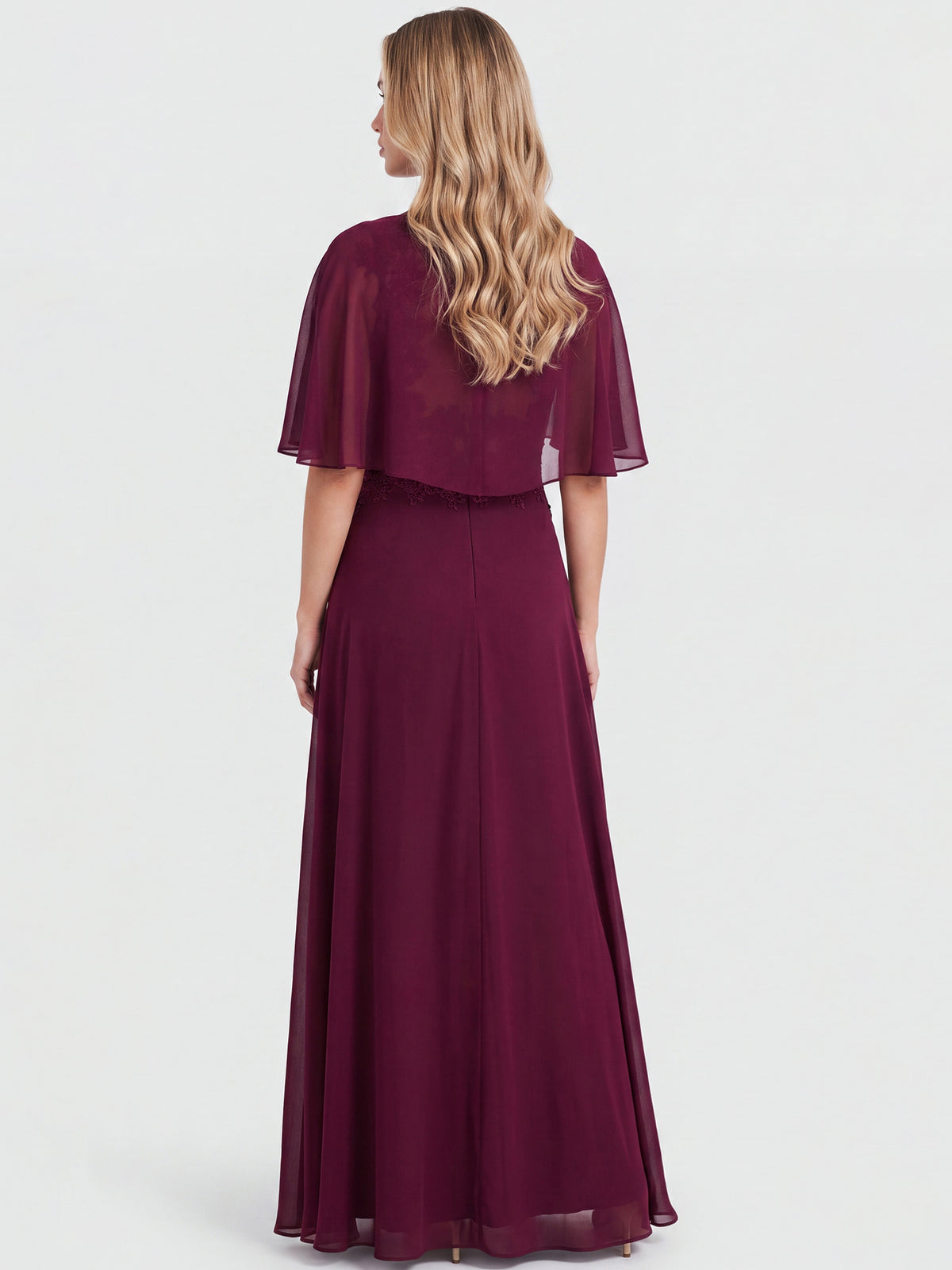 APART Luftiges Chiffon-Stola mit Zipfelsaum | weinrot