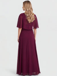 APART Luftiges Chiffon-Stola mit Zipfelsaum | weinrot