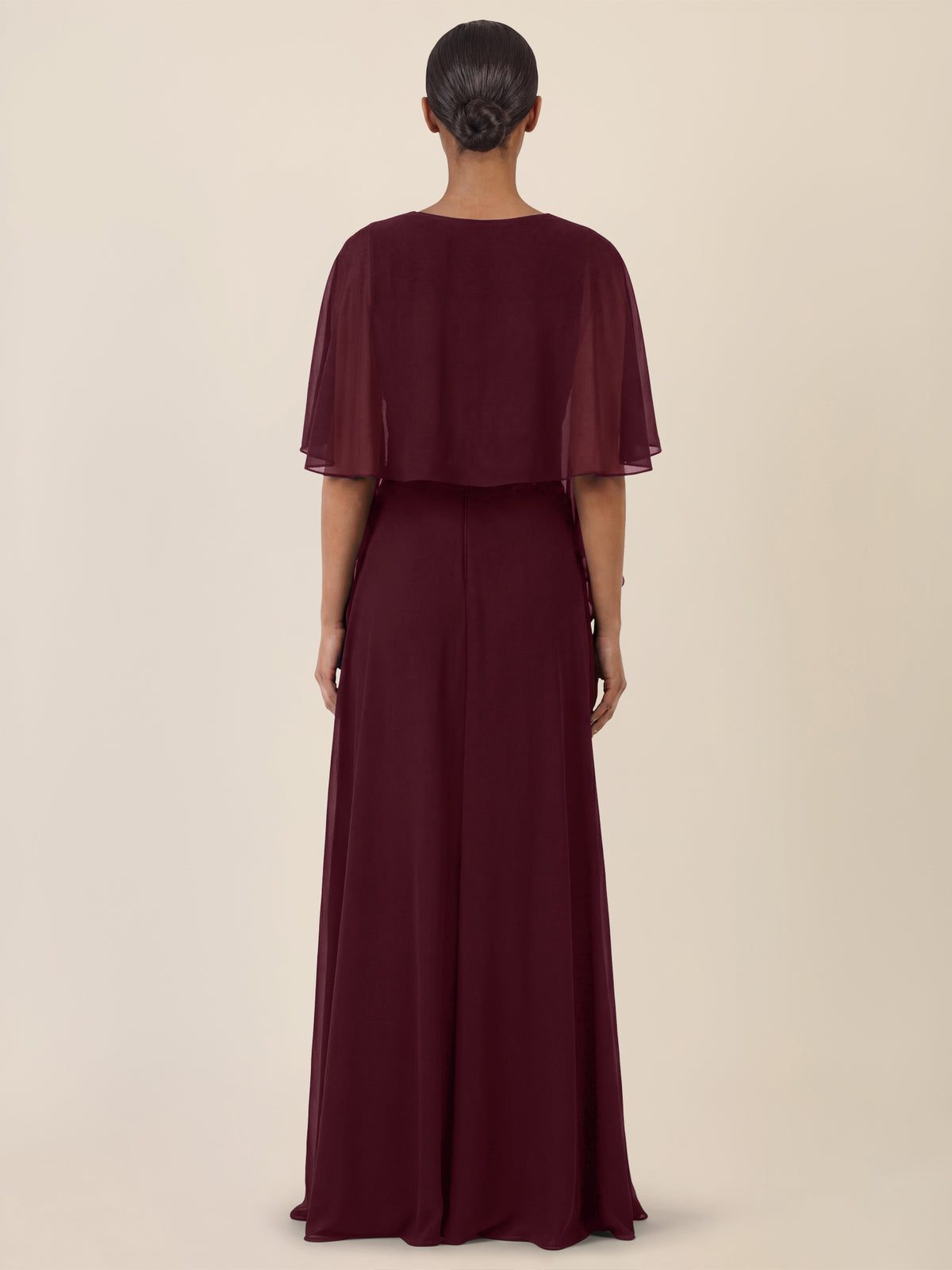 APART Luftiges Chiffon-Stola mit Zipfelsaum | weinrot