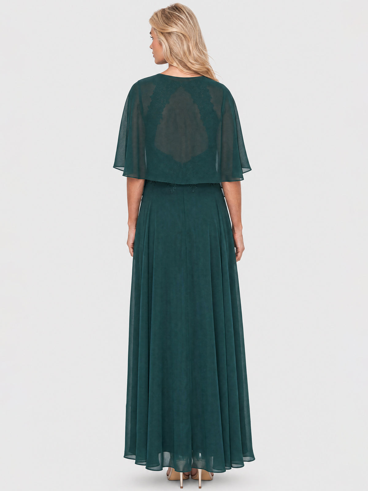 APART Luftiges Chiffon-Stola mit Zipfelsaum | emerald