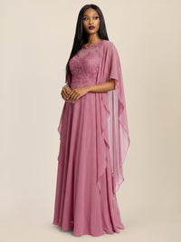 APART Luftiges Chiffon-Stola mit Zipfelsaum | rosé