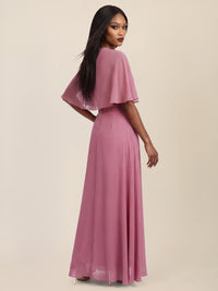 APART Luftiges Chiffon-Stola mit Zipfelsaum | rosé