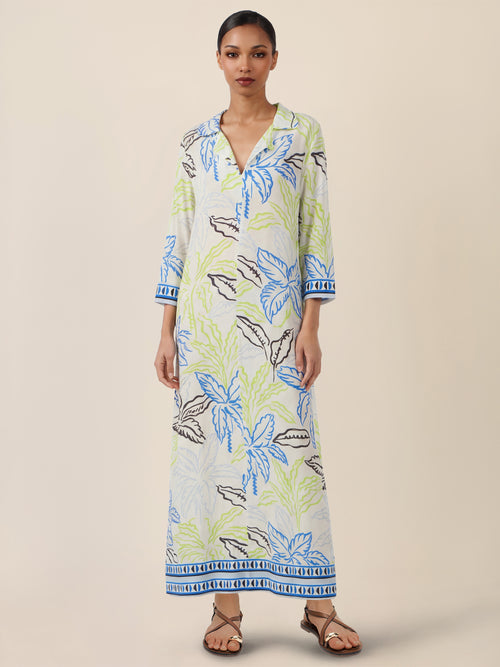 APART Viskosekleid mit grafischem Print | creme-multicolor image 1