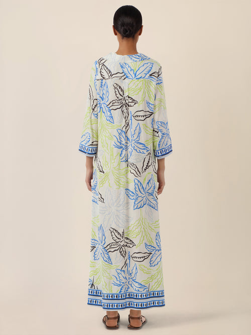 APART Viskosekleid mit grafischem Print | creme-multicolor image 1