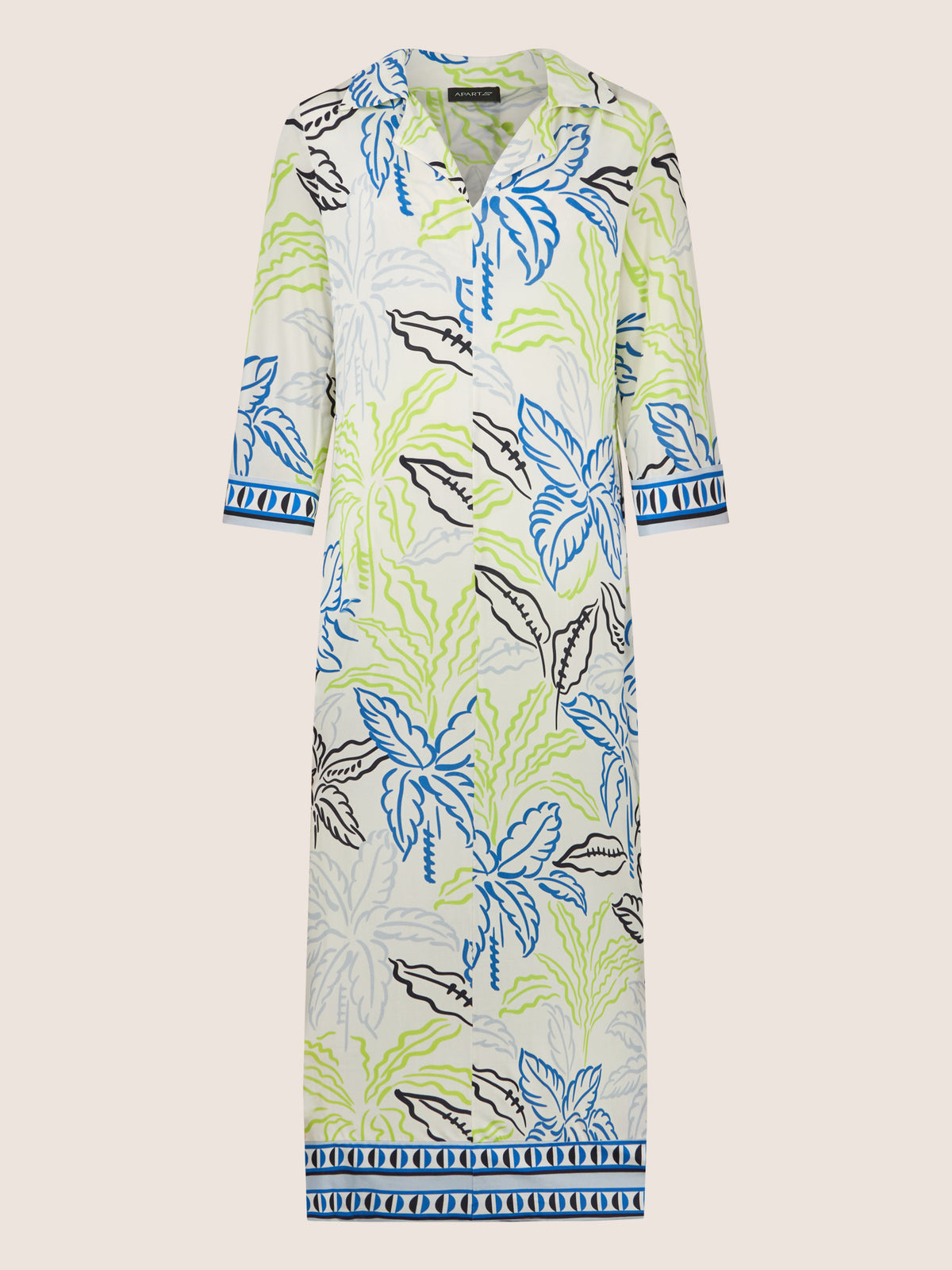 APART Viskosekleid mit grafischem Print | creme-multicolor