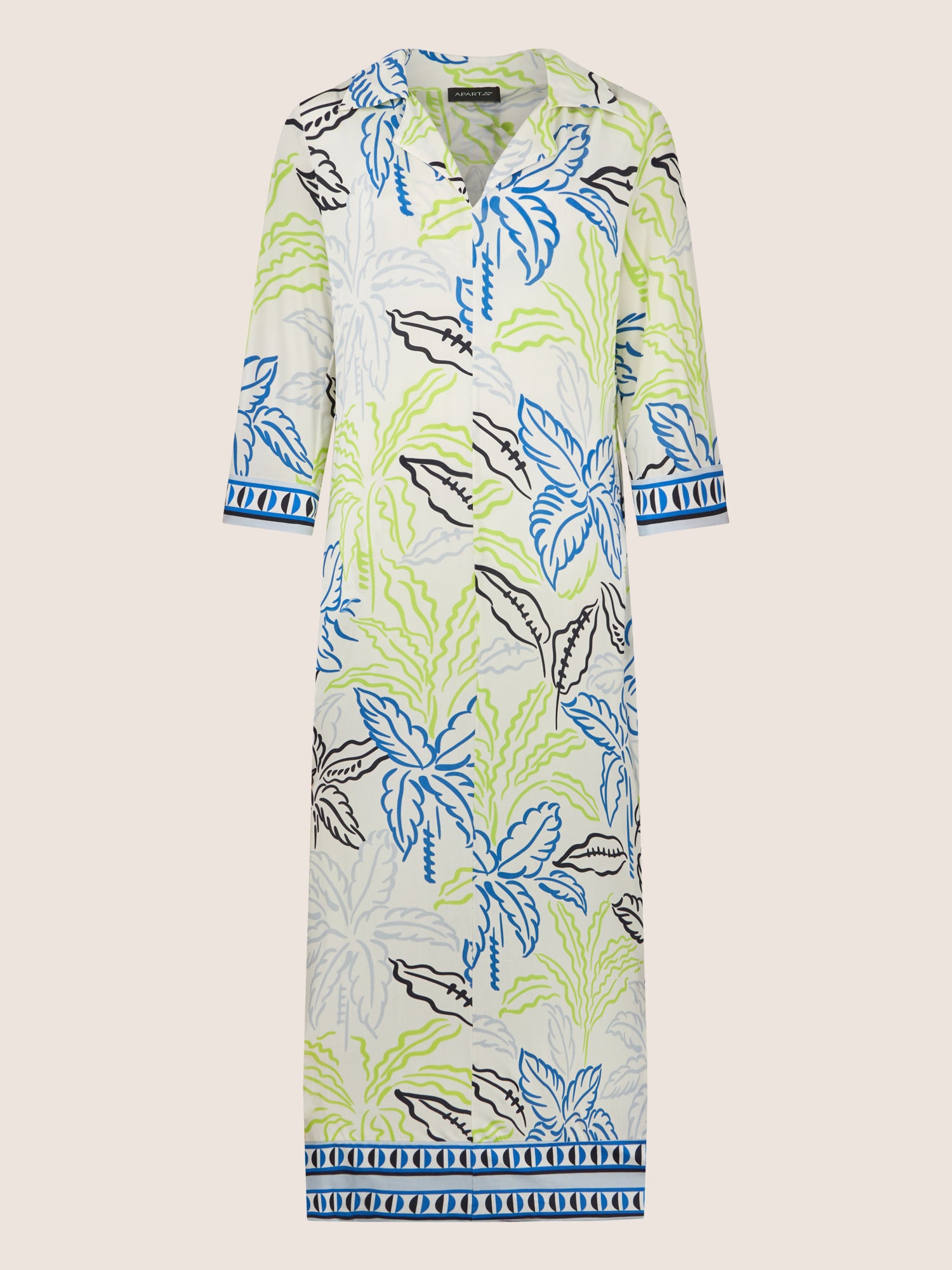 APART Viskosekleid mit grafischem Print | creme-multicolor