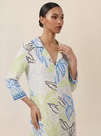 APART Viskosekleid mit grafischem Print | creme-multicolor