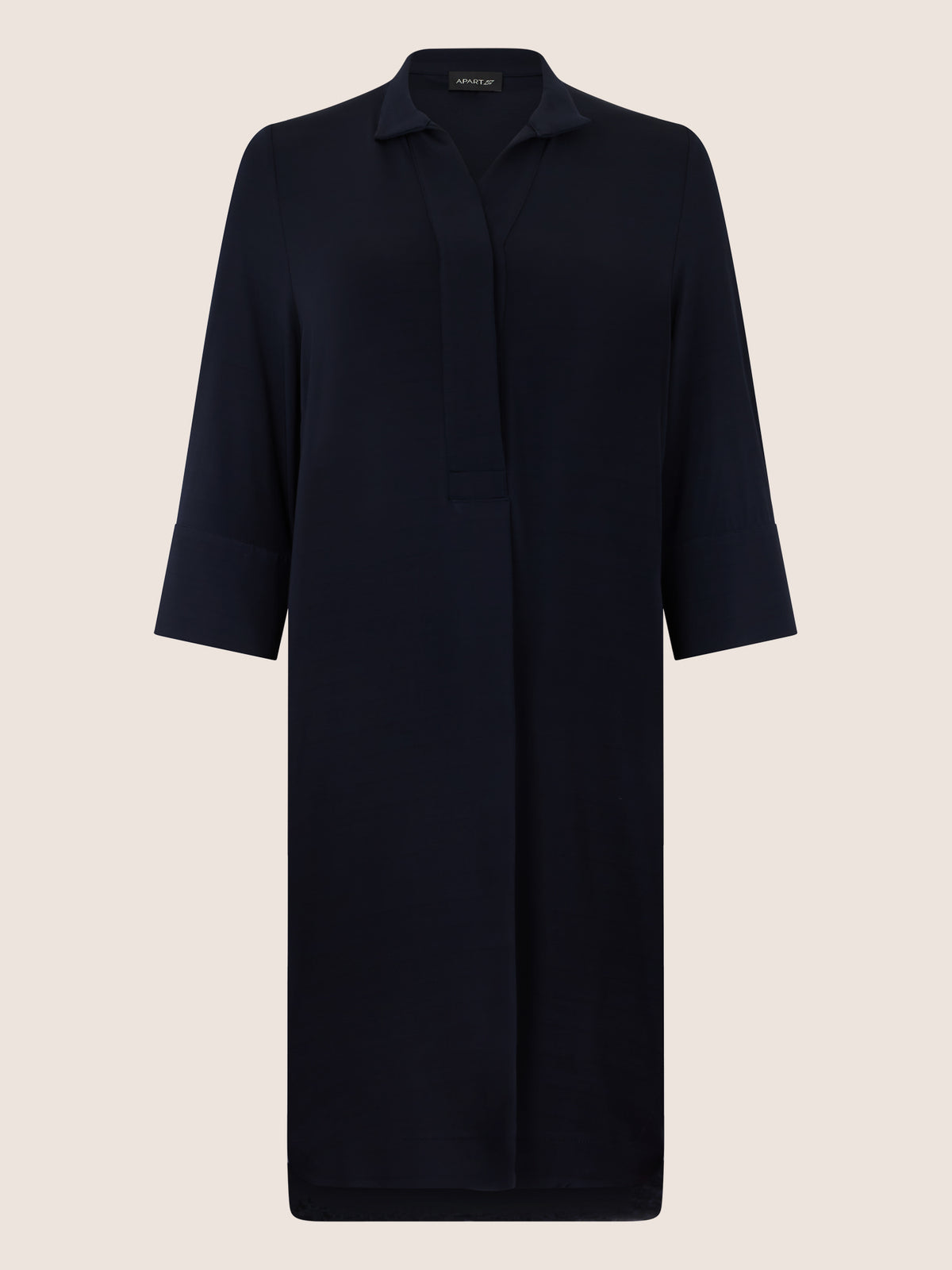 APART Kleid mit V-Ausschnitt und 3/4-Ärmeln | nachtblau