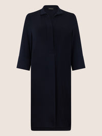 APART Kleid mit V-Ausschnitt und 3/4-Ärmeln | nachtblau