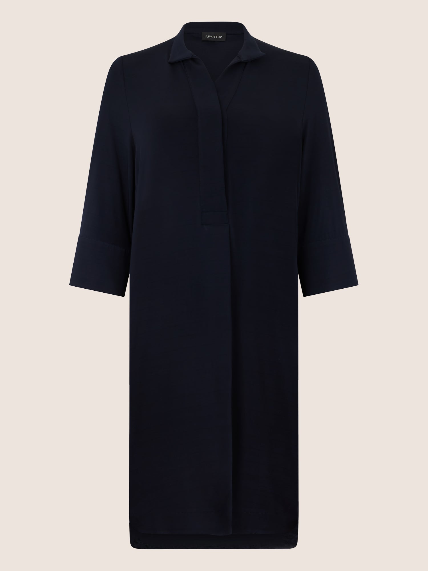 APART Kleid mit V-Ausschnitt und 3/4-Ärmeln | nachtblau