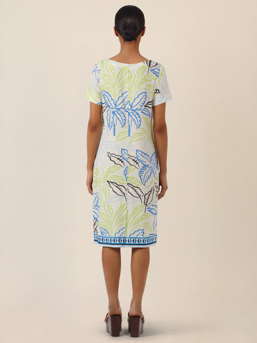 APART Jerseykleid mit Palmenprint | creme-multicolor image 1