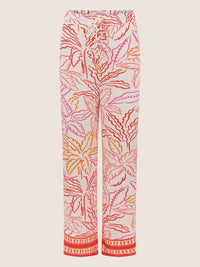 APART Weite Jerseyhose mit tropischem Print | creme-multicolor