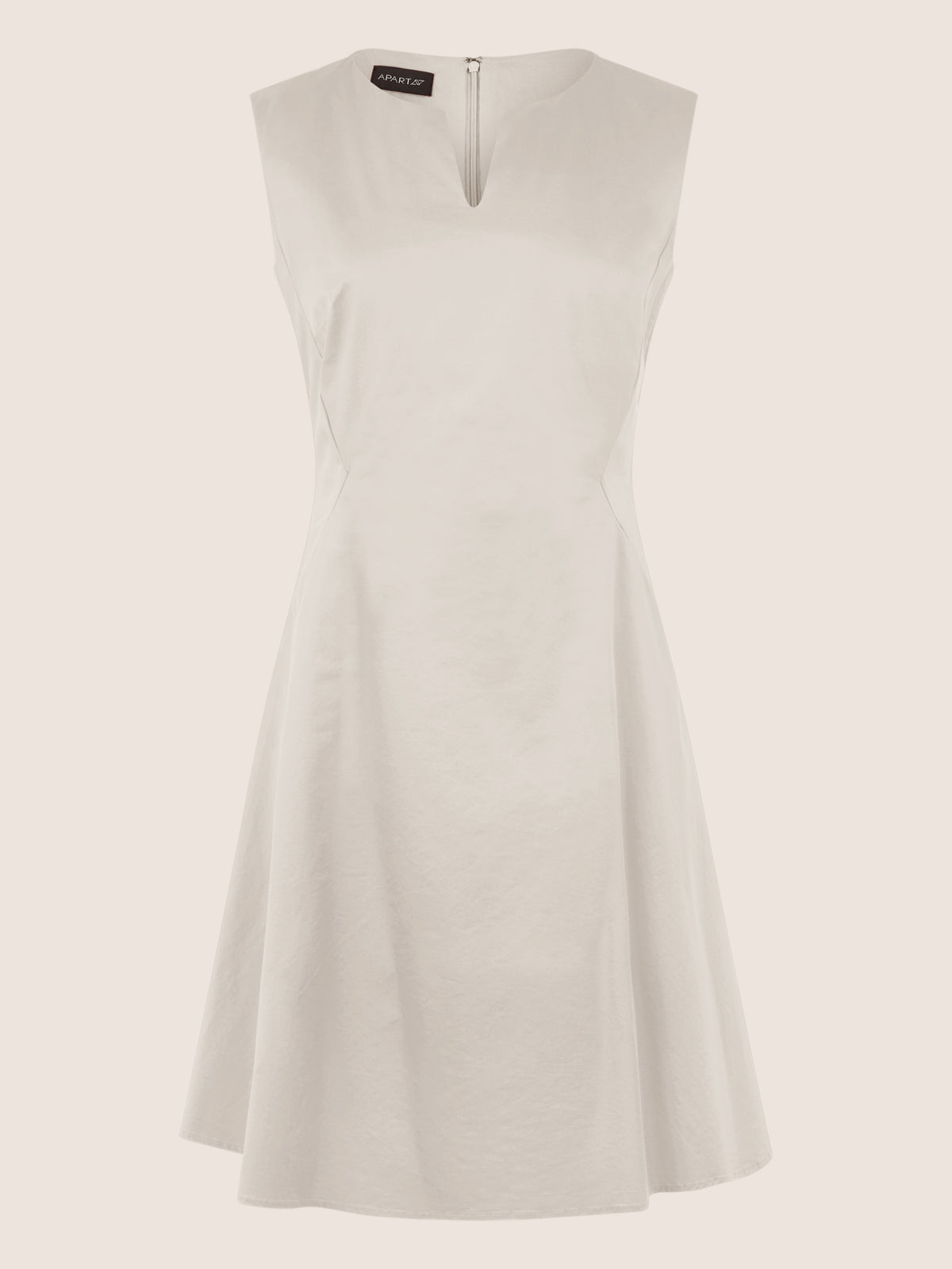 APART Ärmelloses Etuikleid mit modernem Ausschnitt | beige