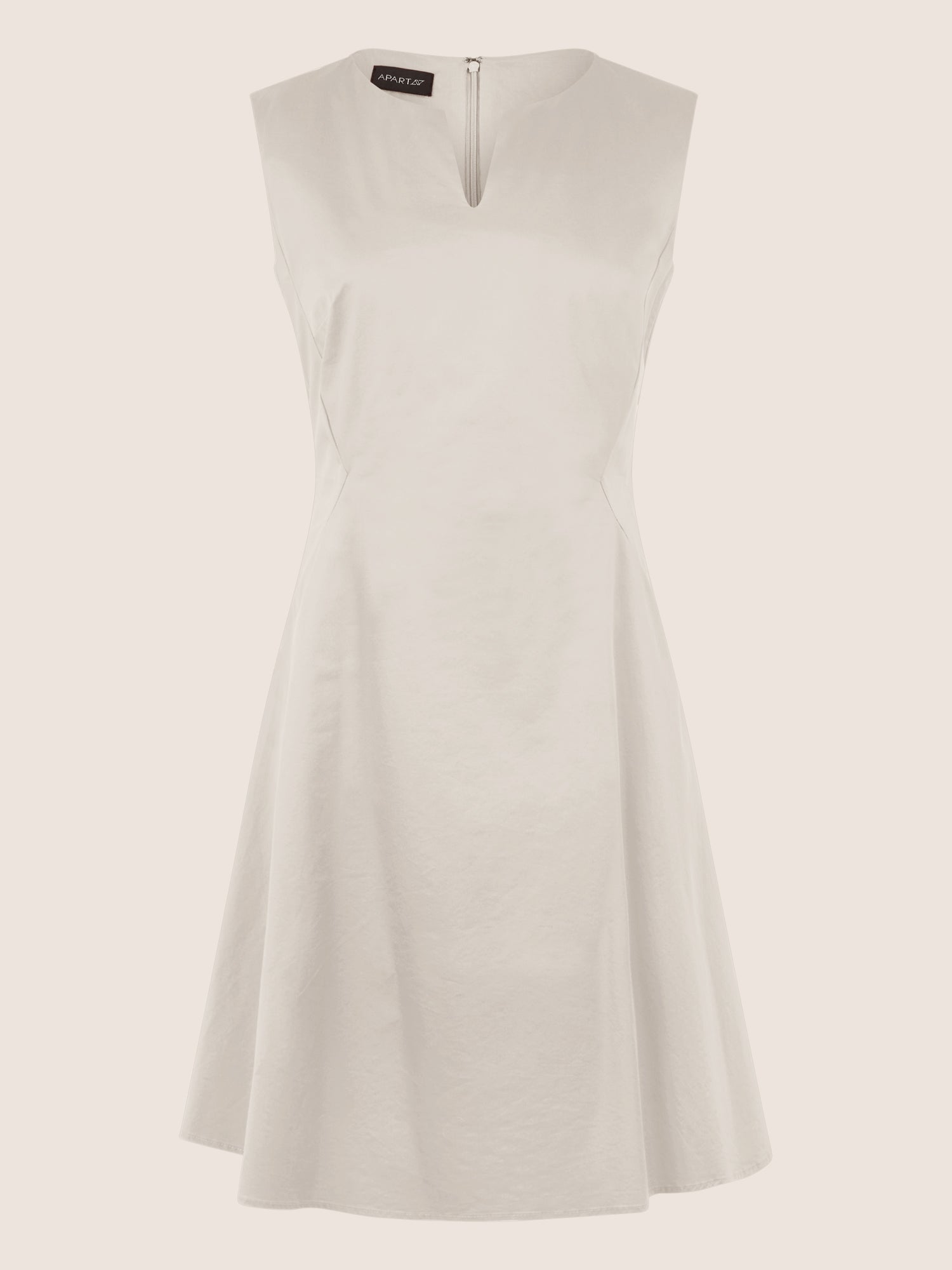 APART Ärmelloses Etuikleid mit modernem Ausschnitt | beige