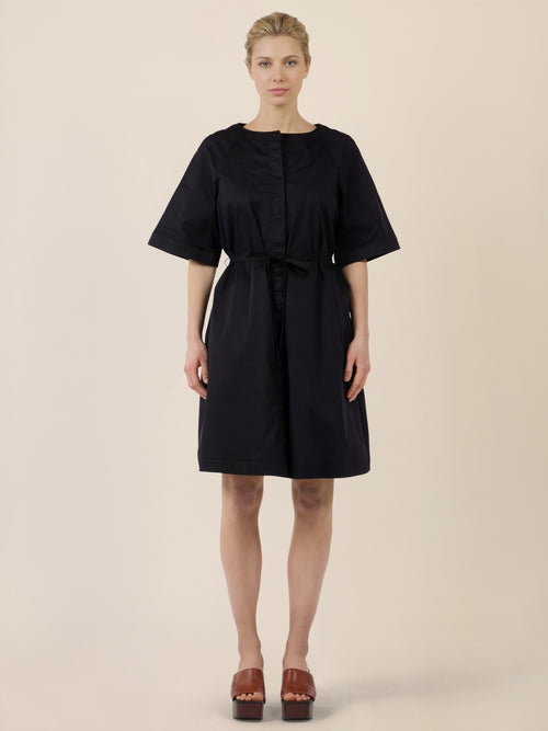 APART Kleid mit Gürtel und Raglanärmeln | schwarz image 1