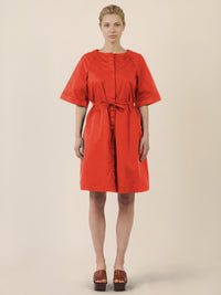 APART Kleid mit Gürtel und Raglanärmeln | orange