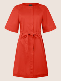 APART Kleid mit Gürtel und Raglanärmeln | orange