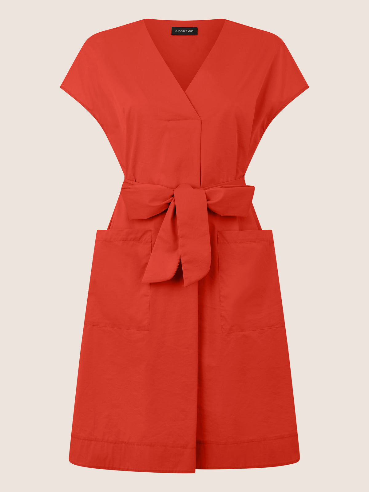 APART Sommerliches Hemdblusenkleid mit Bindegürtel | orange