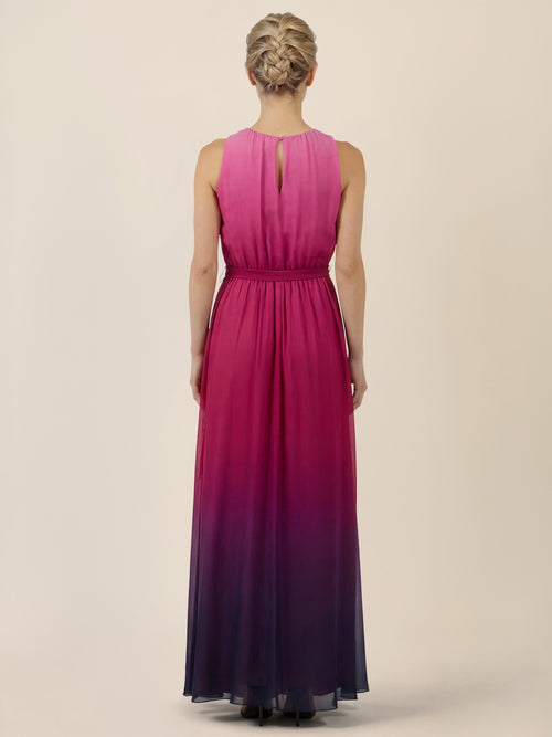 APART Chiffonkleid mit Farbverlauf und Taillenband | pink-multicolor image 1