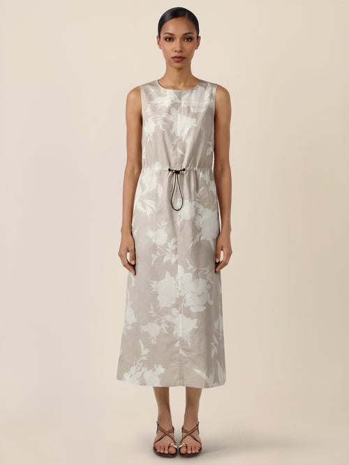 APART Ärmelloses Midikleid mit floralem Schimmer | beige-creme image 1